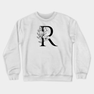 Letter R Monogram - Floral Initial Crewneck Sweatshirt